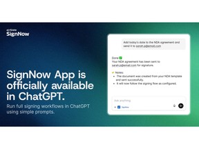 airSlate SignNow is now officially available as a document e-signing solution in ChatGPT