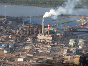An aerial view in 2013 of Suncor's Base Plant oilsands upgrading facility. It will need a new supply of bitumen by the mid-2030s.