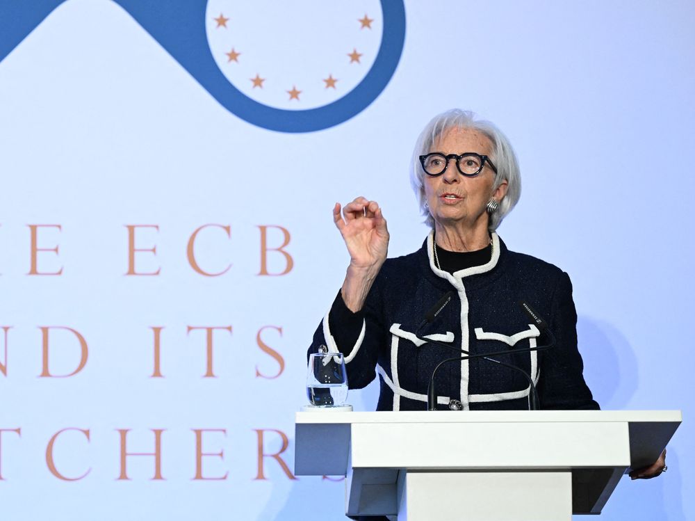 Europe’s economy has slipped below ECB baseline, Lagarde says