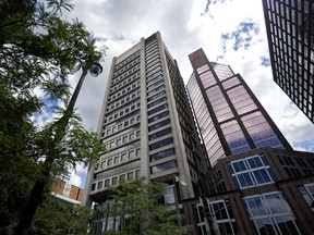 Metro Supply Chain's head office building (bottom right) located at 1002 Sherbrooke Street West in Montreal, Que.