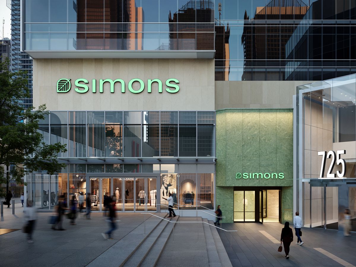  Rendering of Simons’ future store at CF Pacific Centre in downtown Vancouver, scheduled to open in Fall 2027.