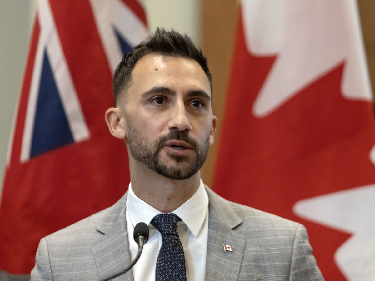 Ontario Minister of Energy and Mines, Stephen Lecce speaks at the PDAC (Prospectors and Developers Association of Canada) conference at Toronto’s Metro Toronto Convention Centre on March 3, 2026.