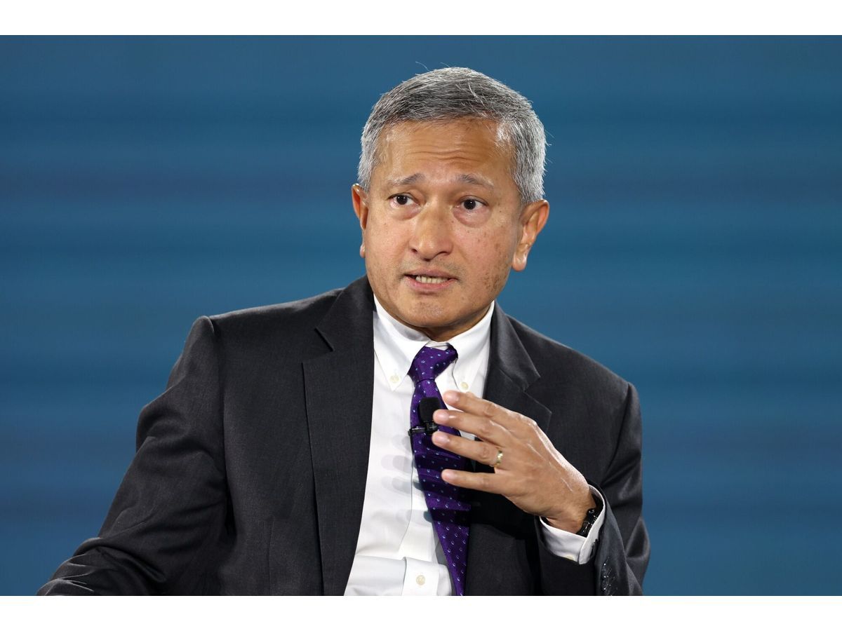 Vivian Balakrishnan, Singapore's foreign affairs minister, during the Bloomberg New Economy Forum in Singapore, on Wednesday, Nov. 19, 2025. The New Economy Forum is being organized by Bloomberg Media Group, a division of Bloomberg LP, the parent company of Bloomberg News.