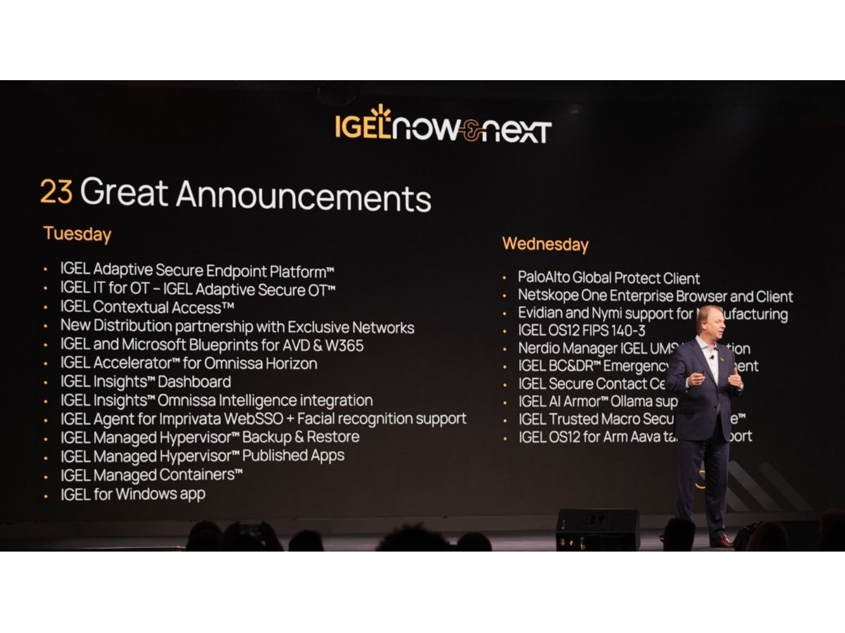 At Now & Next® 2026 in Miami, IGEL announced 20+ breakthroughs in secure endpoints, modern EUC, and ecosystem growth across security, workspace delivery, and partners.