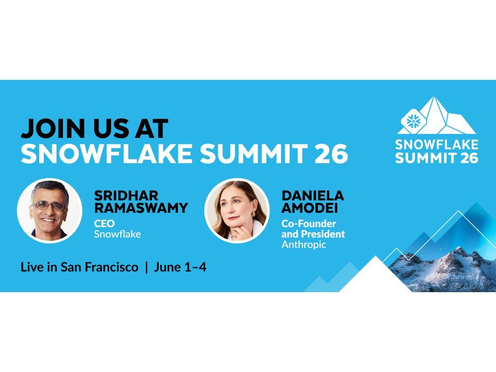 Snowflake Makes AI Real for Businesses at Snowflake Summit 26, Featuring Anthropic's Daniela Amodei and Other Industry Leaders