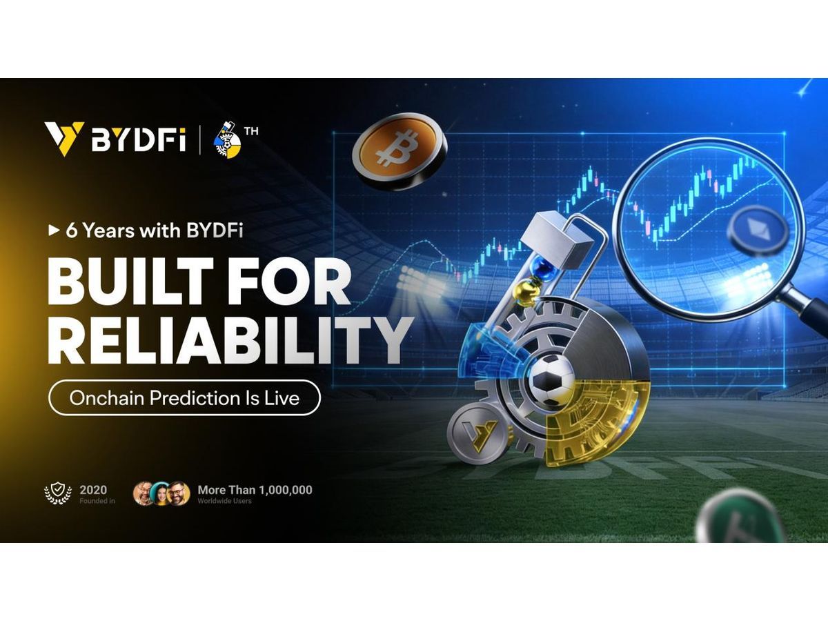 BYDFi marks its 6th anniversary with a month-long celebration and the launch of Onchain Prediction, reflecting six years of building reliable crypto trading.