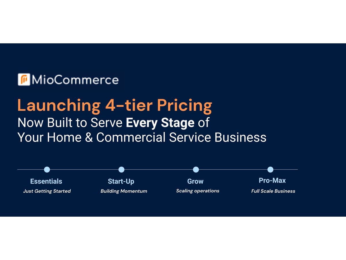MioCommerce Unveils Four-Tier Pricing Model Built to Serve Every Home and Commercial Service Business