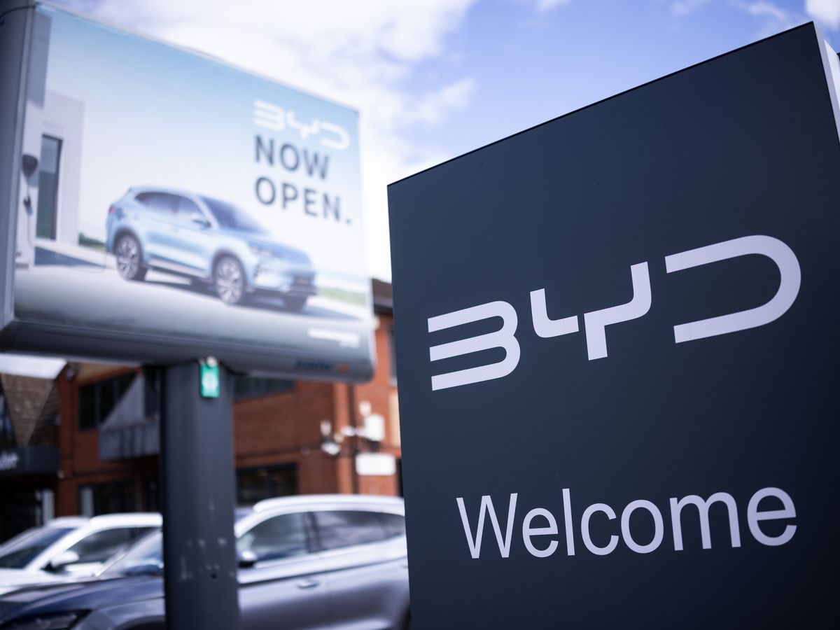 The BYD Co. automobile showroom in Coulsdon, U.K. The company is opening some 20 sales locations with partners in Canada this year.