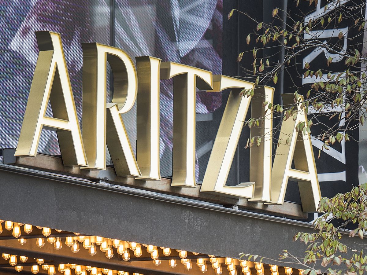 An Aritzia sign above a retail location in Toronto, Ont.Tuesday October 6, 2020.