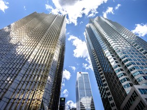 Toronto’s Financial District where the Royal Bank of Canada, Toronto Dominion Bank, CIBC and Bank of Montreal headquarters are situated in Toronto, Friday June 14, 2019.