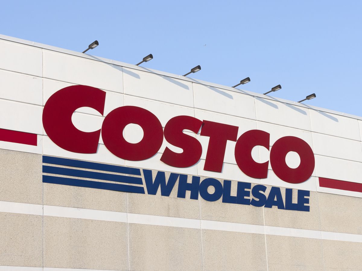 Costco signage in Mississauga on July 10, 2025.