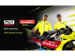 12B SPORTS announces its appointment as Main Sponsor of Pertamina Enduro VR46 Racing Team for the 2026 MotoGP World Championship season