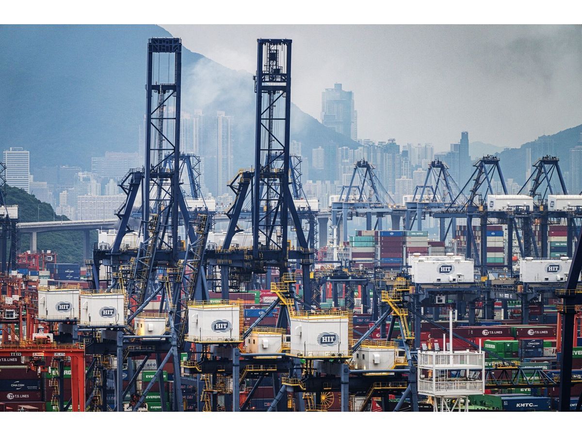 The Kwai Tsing Container Terminals in Hong Kong.