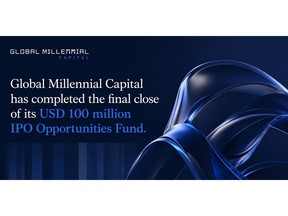 Global Millennial Capital announces the successful final close of its USD 100 million IPO Opportunities Fund, reinforcing its commitment to investing in high-growth technology companies across artificial intelligence, digital infrastructure, cybersecurity, and next-generation financial systems.