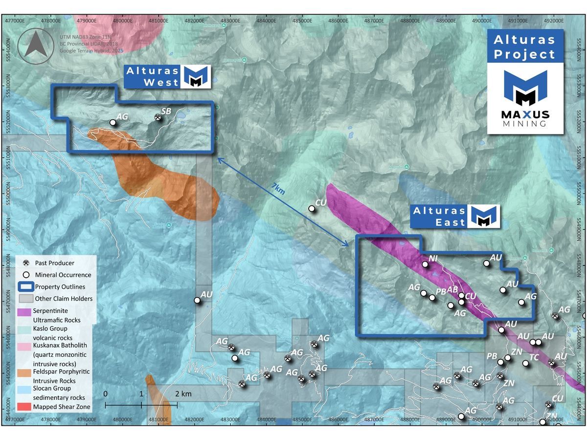 Maxus Mining Announces Maiden Drill Program & Metallurgical Testing at the Alturas West Project in British Columbia, Canada