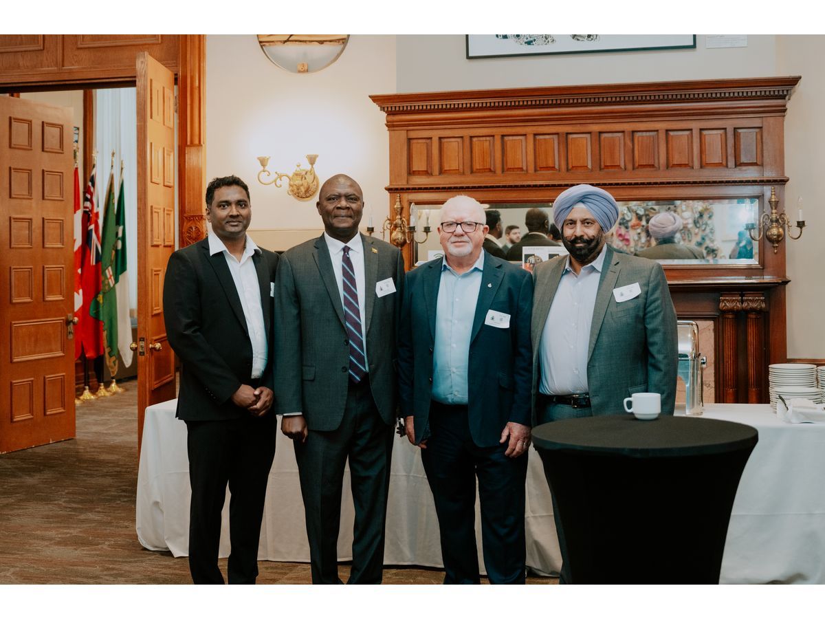 Representatives from Canada and international partner regions, including leaders from Ghana and Ontario, gather at the Ontario Legislature during Enabled Talent's National AccessAbility Week MPP Breakfast Reception. The event brought together policymakers, accessibility advocates, employers, and community leaders to discuss workforce inclusion, accessibility, and the vision of a Barrier-Free Canada by 2040.