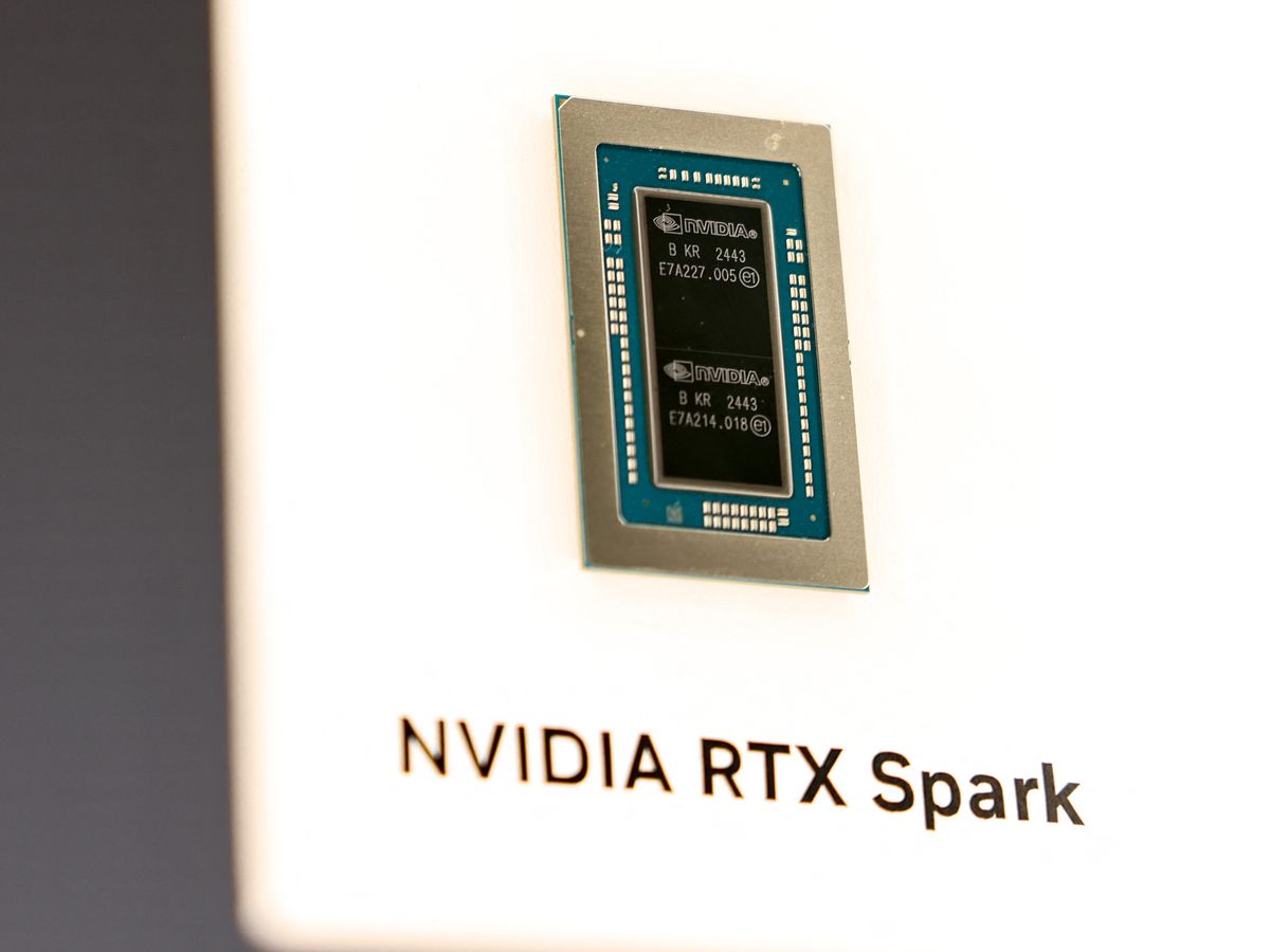 The NVIDIA RTX Spark chip is displayed at Computex 2026 in Taipei on June 3, 2026.