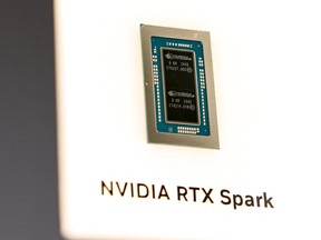 The NVIDIA RTX Spark chip is displayed at Computex 2026 in Taipei on June 3, 2026.