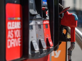 A gas pump at a Petro-Canada gas station in Calgary on Wednesday, July 27, 2022