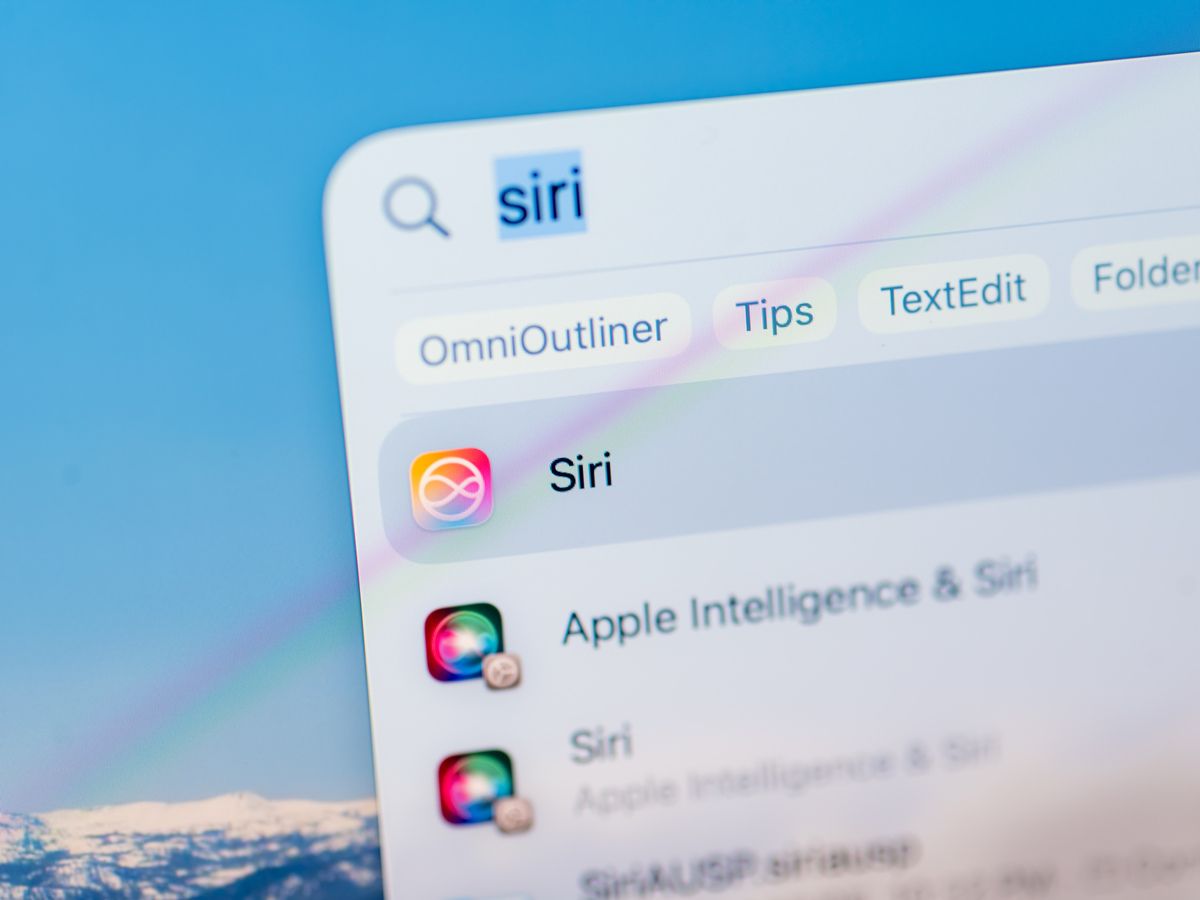 The Apple Siri icon on a Macbook Pro laptop at an Apple store in San Francisco, California, US, on Wednesday, Feb. 11, 2026
