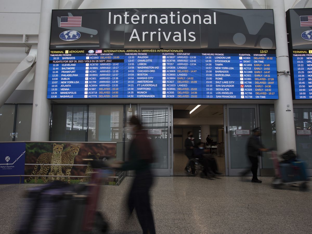 Terminal 1 International Arrivals at Toronto Pearson International Airport on September 26, 2022.
