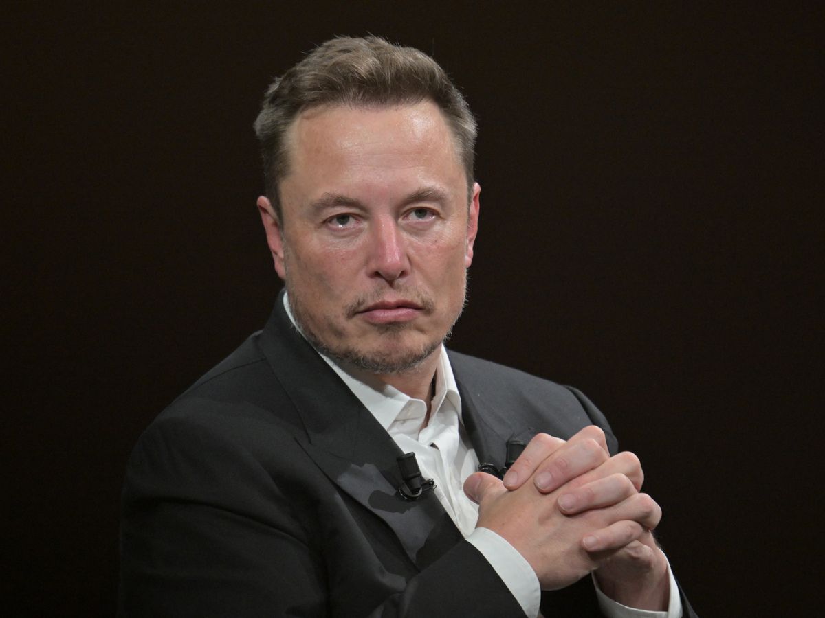 SpaceX, Twitter and electric car maker Tesla CEO Elon Musk looks on as he speaks during his visit at the Vivatech technology startups and innovation fair at the Porte de Versailles exhibition center in Paris, on June 16, 2023.