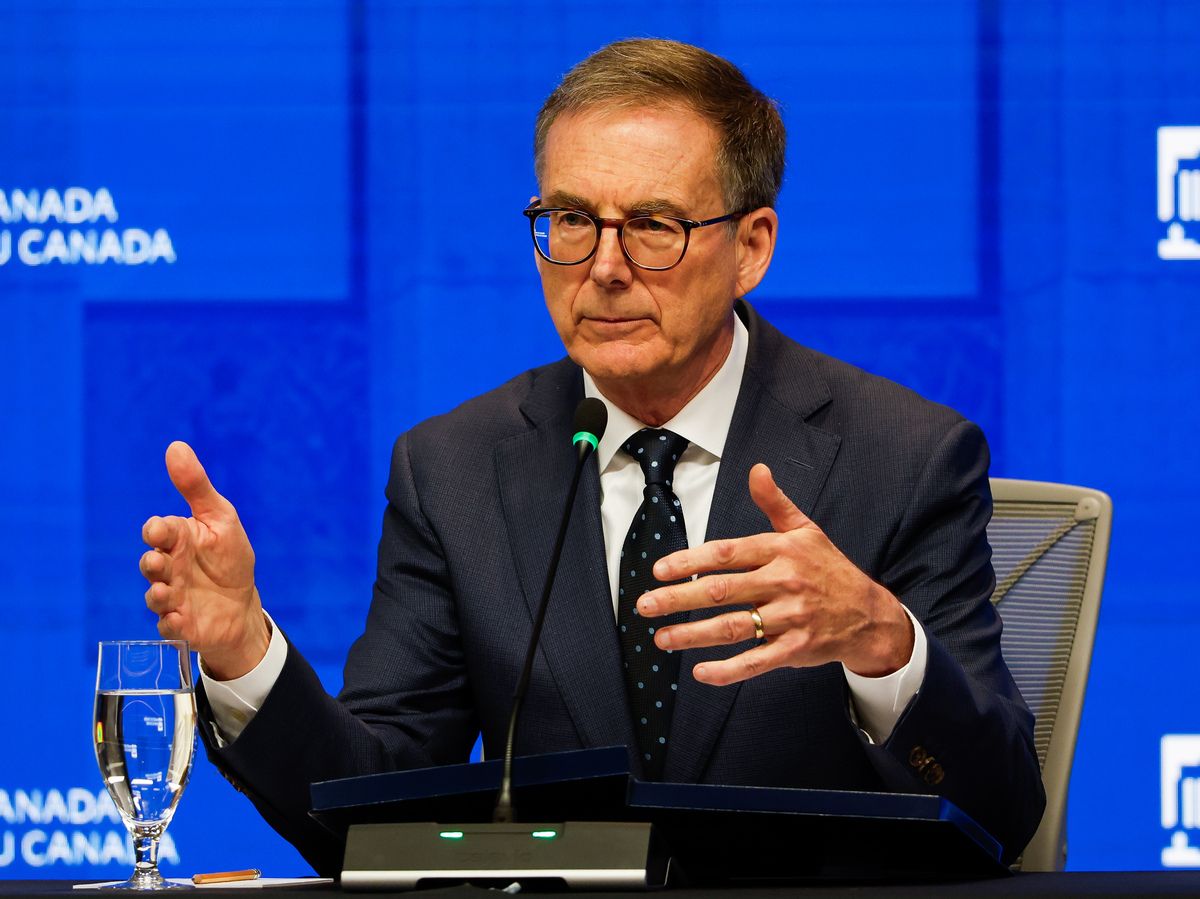 Tiff Macklem, governor of the Bank of Canada during a news conference in Ottawa on June 10, 2026.