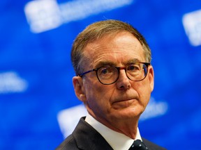Tiff Macklem, governor of the Bank of Canada during a news conference in Ottawa on Wednesday, June 10, 2026.