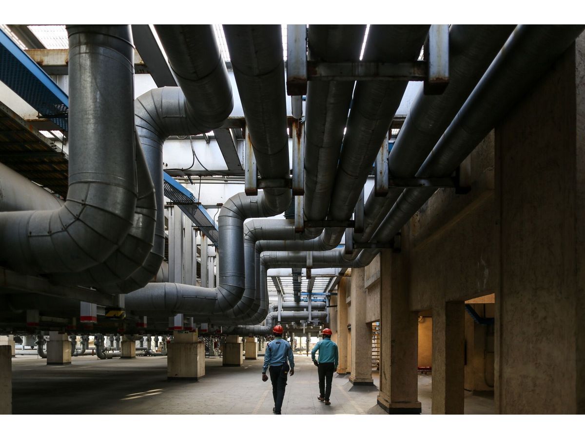 Industrial chiller at Yotta Data Services Pvt. data center, in Navi Mumbai, India