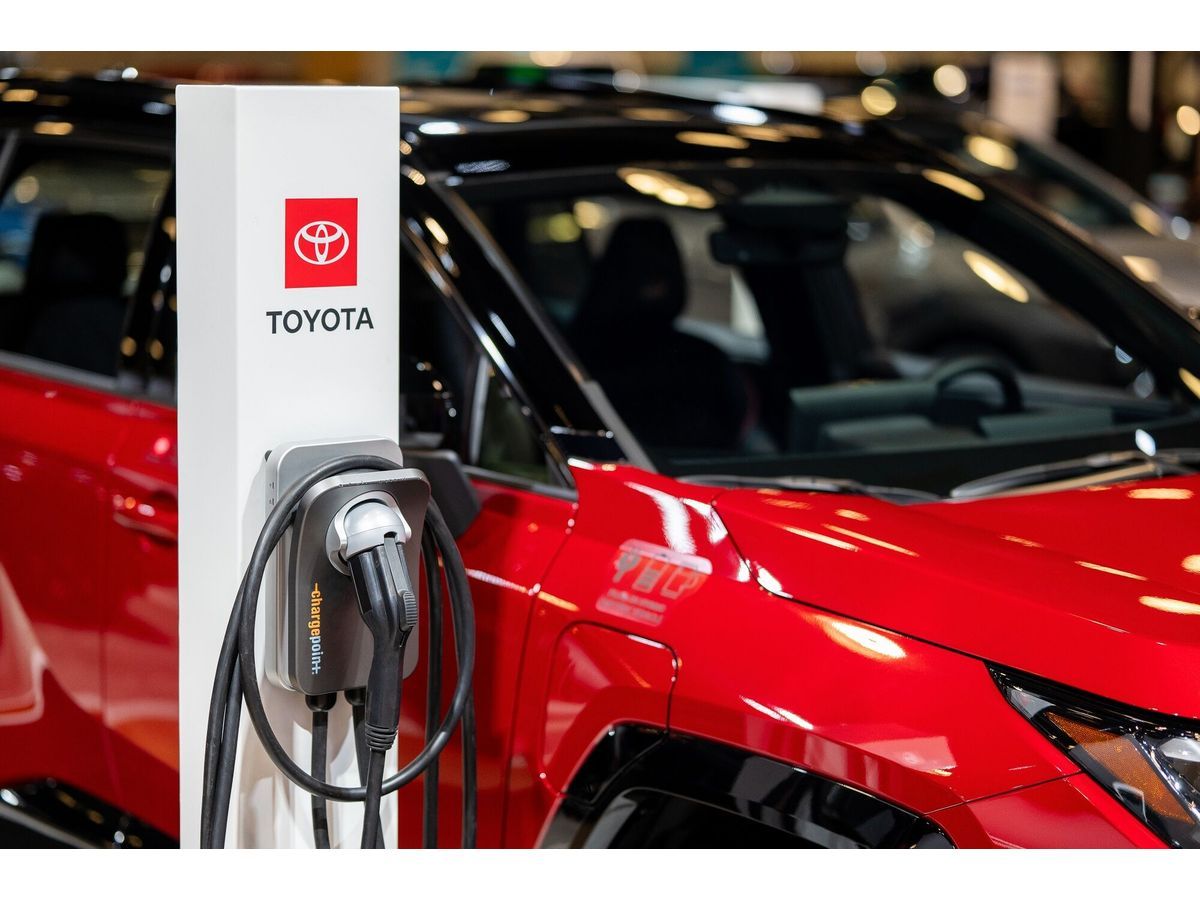 The 2026 Toyota RAV4 Plug-in Hybrid GR Sport at the Vancouver Auto Show in Vancouver, British Columbia, Canada, on Wednesday, March 25, 2026. The Vancouver International Auto Show (VIAS) is British Columbia's largest-attended consumer event with 138,773 attendees over the 5-day event in 2025.