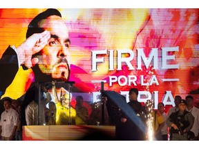 Abelardo de la Espriella during an election night rally on May 31.
