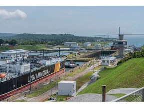 The Gas Amethyst liquefied petroleum gas (LPG) and ammonia carrier navigates the Agua Clara locks of the Panama Canal near Colon, Panama, on Thursday, June 11, 2026.