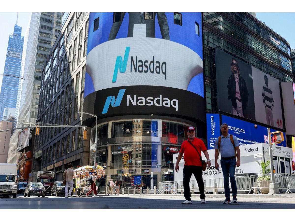 The Nasdaq MarketSite in New York.