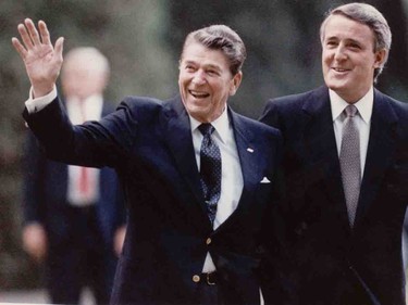 Ronald Reagan and Brian Mulroney