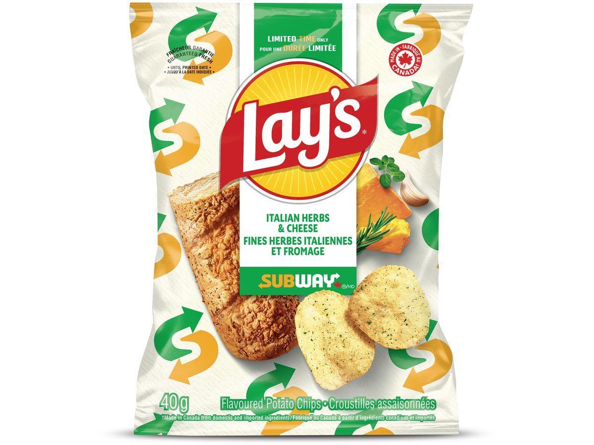 Subway® Canada and Lay’s® Launch Iconic Italian Herbs & Cheese Flavoured Potato Chips