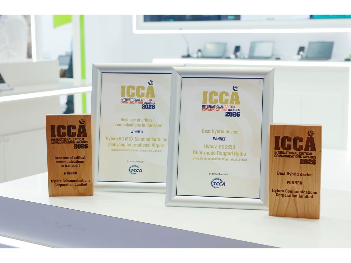 Hytera is recognized with two ICCA awards at CCW 2026