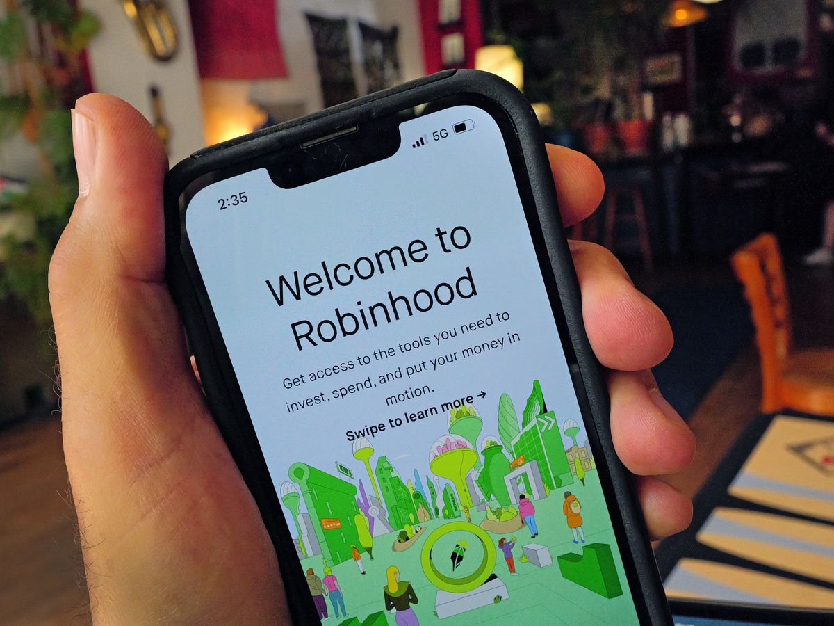The Robinhood Markets Inc. app shown on a cell phone.