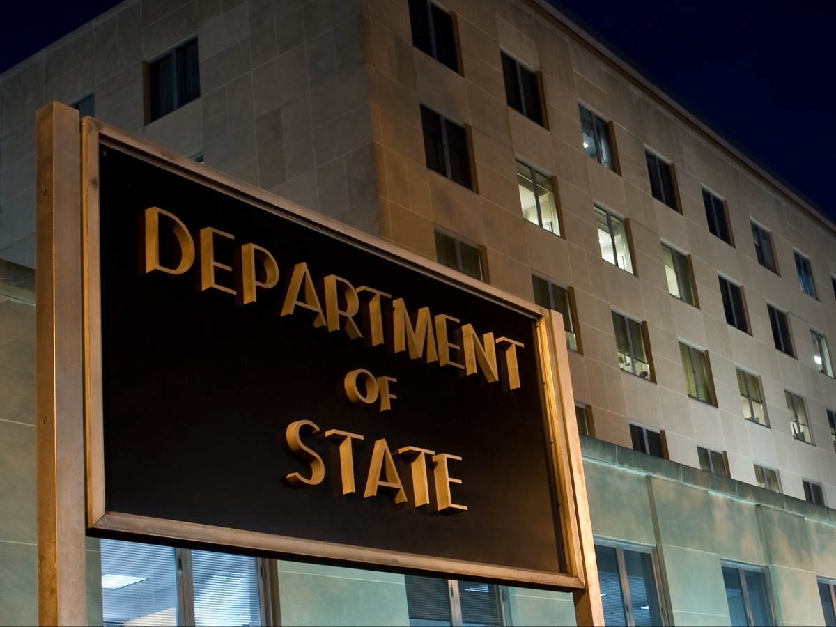 The US State Department is seen on November 29, 2010 in Washington, DC.