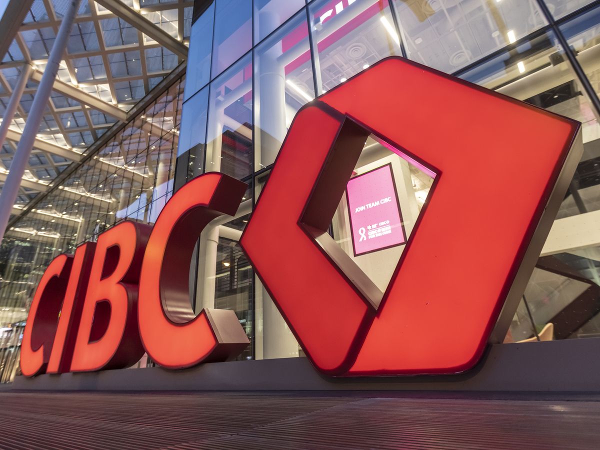 CIBC signage in Toronto’s Financial District, Friday September 16, 2024
