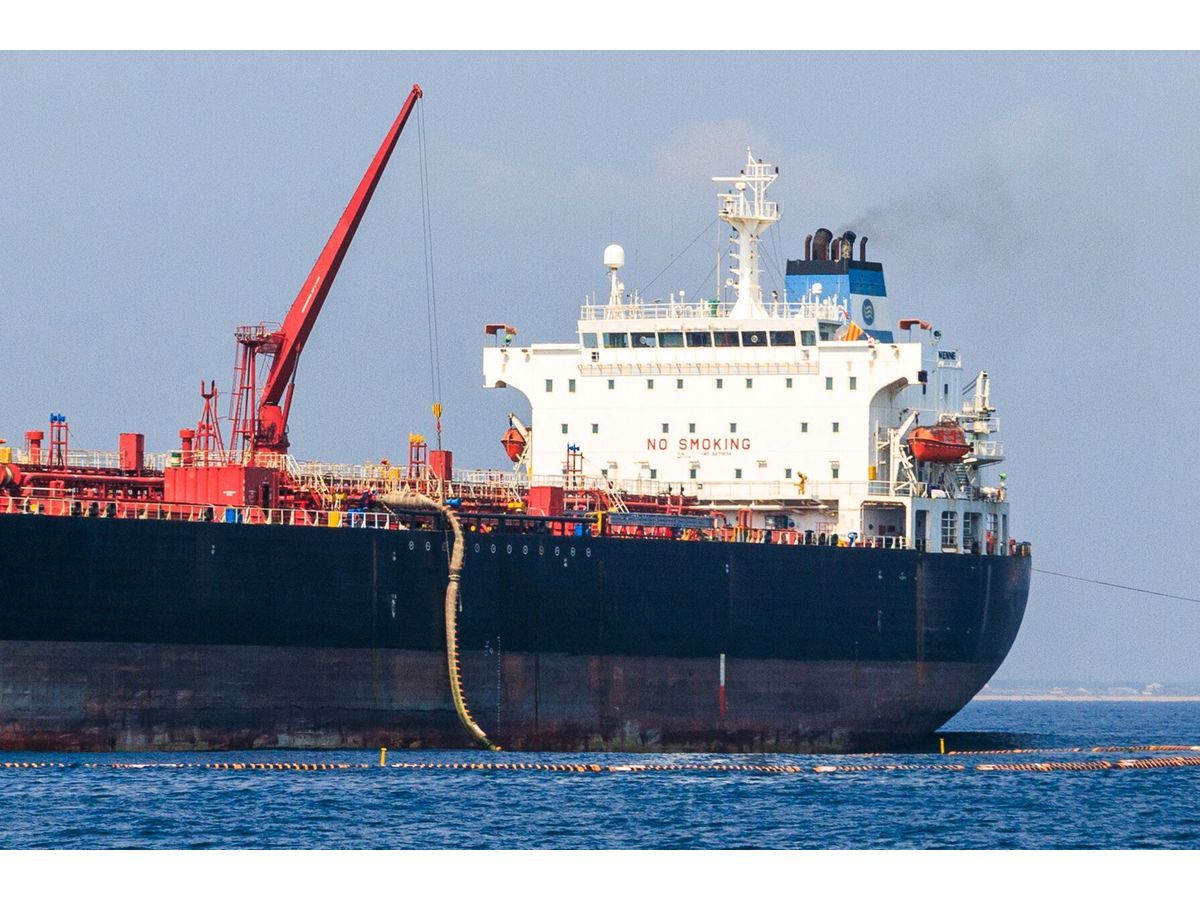 A tanker discharges crude oil to the Dangote refinery in the Ibeju Lekki district of Lagos, Nigeria.