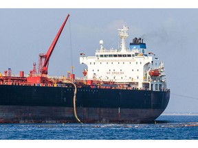 A tanker discharges crude oil to the Dangote refinery in the Ibeju Lekki district of Lagos, Nigeria.
