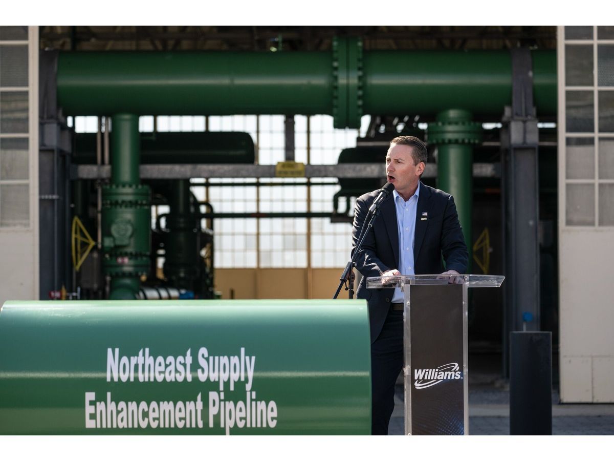 Williams CEO Chad Zamarin at a groundbreaking ceremony for the Northeast Supply Enhancement Pipeline in Brooklyn.
