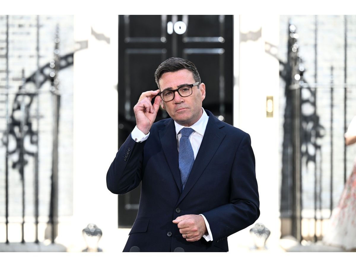 Andy Burnham, UK prime minister, speaks outside 10 Downing Street in London, UK, on Monday, July 20, 2026. Burnham is the UK's seventh prime minister in just over a decade.