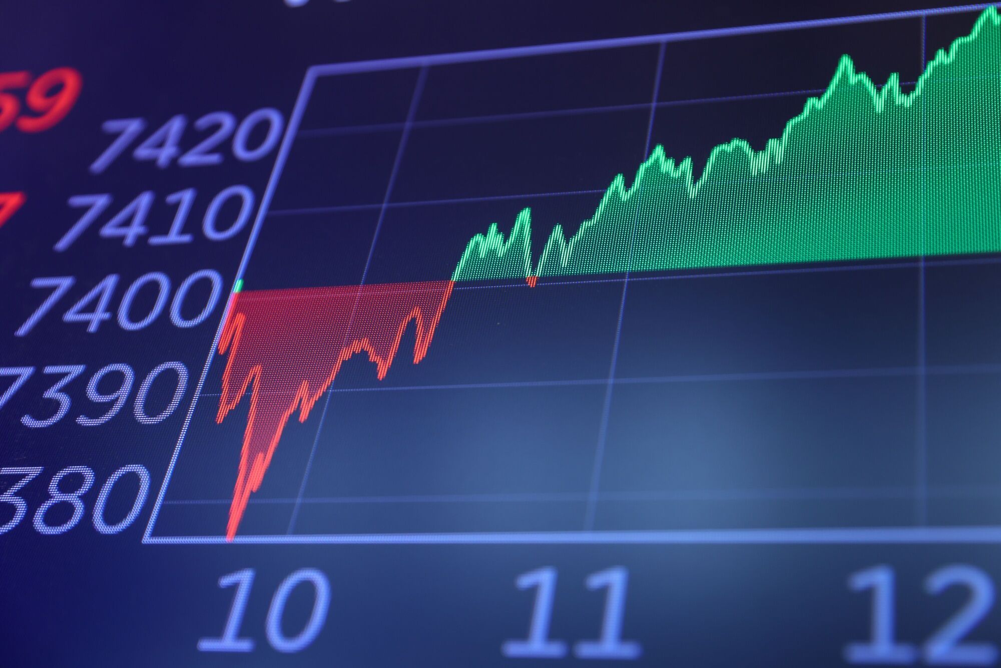 Market data at New York Stock Exchange.
