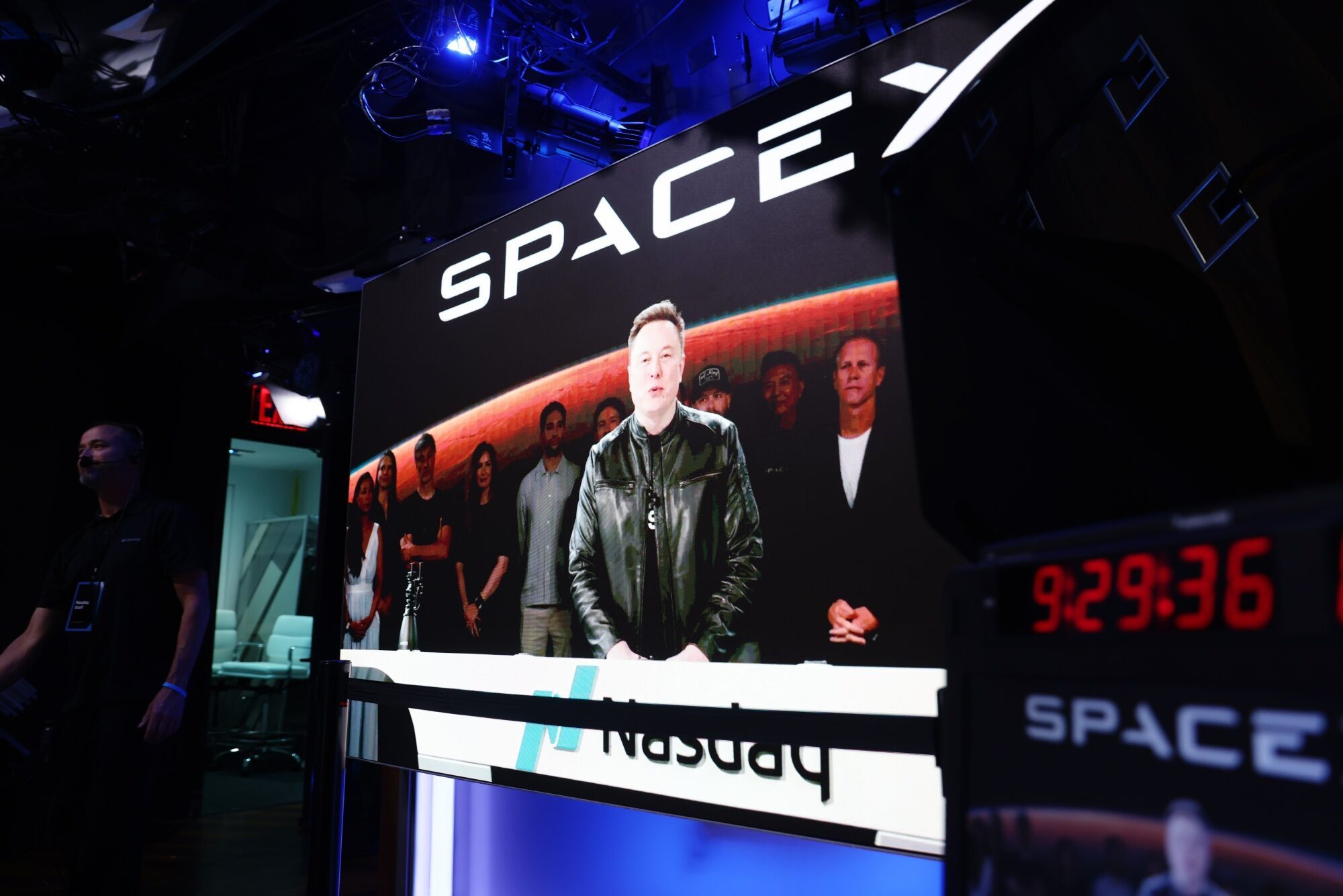 Elon Musk during the companys initial public offering at the Nasdaq MarketSite in New York on June 12.