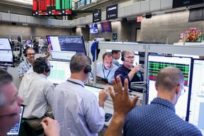 Traders work on the floor of the American Stock Exchange (AMEX) at the New York Stock Exchange (NYSE) in New York, US, on Friday, June 5, 2026.