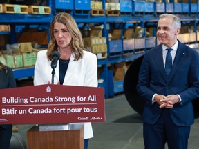 Prime Minister Mark Carney and Alberta Premier Danielle Smith announced the submission of the West Coast Pipeline Project at Trans Am Piping Products in Calgary on Thursday, July 2, 2026.