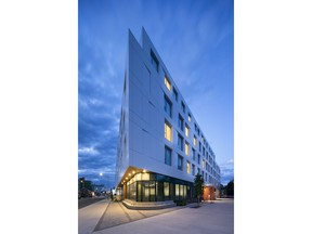 Exterior view of GEOpark at 485 Albert Street in Kingston, Ontario. The sustainable student housing development was recently named the sole recipient of the 2026 CAGBC Inspiring Home Award.