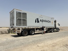Armada's Galleon edge data center in the UAE, where Cohere North was deployed in approximately 90 minutes using Second Front's Frontier platform.