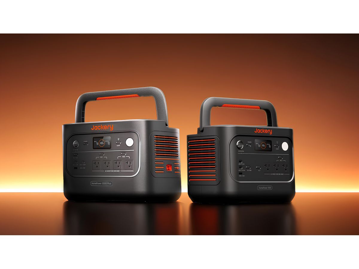 Jackery's HomePower 2000 Plus v2 (left) and HomePower 1000 v2 (right) mark the brand's official Canadian market entry, offering home backup power and portable energy for outdoor use.